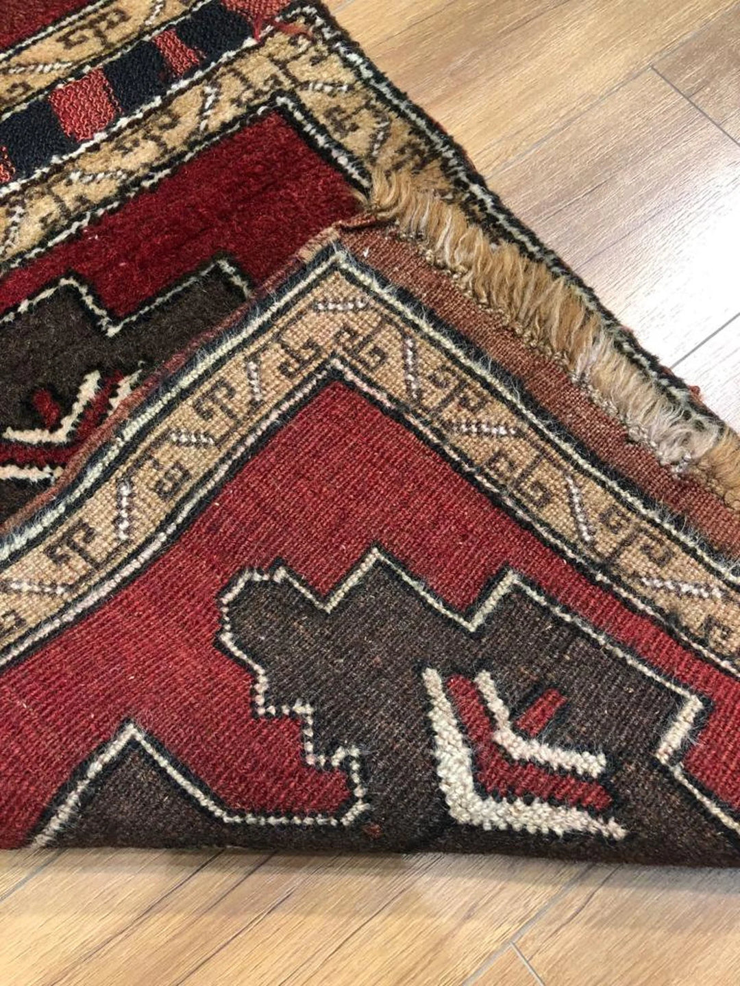 Rare Antique Handwoven Kars Turkish Kilim Rug (2.29 ft. X 5.74 ft.) (70 cm x 175 cm) - Vintage Wool Caucasian Rug