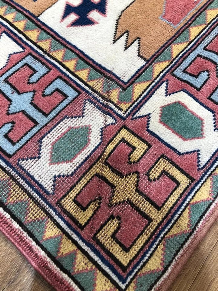 Antique Anatolian Afyon Basmakci Kilim Rug (5.57 ft. X 7.87 ft.) (170 cm x 240 cm) - Handwoven Vintage Wool Rug