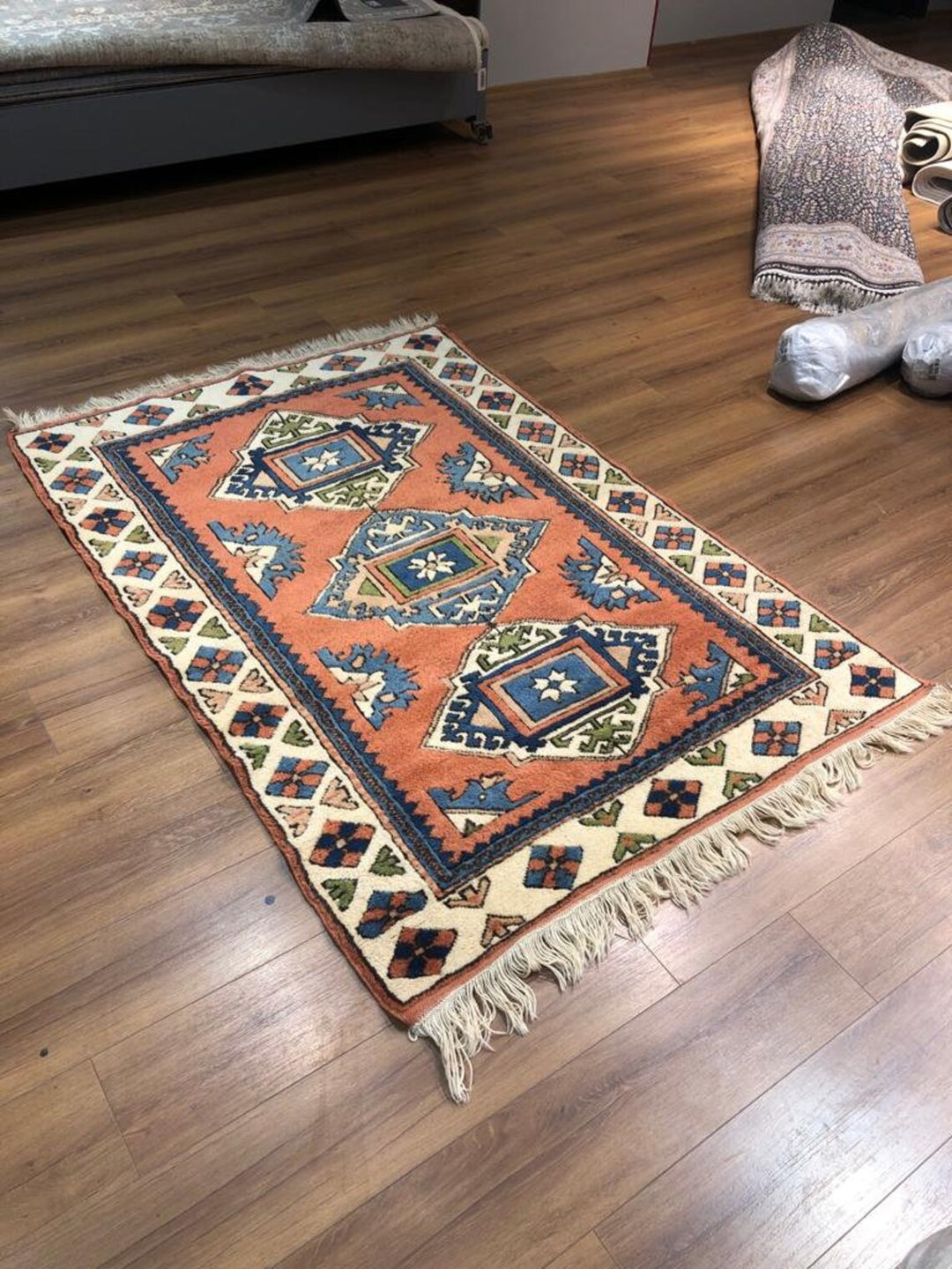 Rare Antique Balıkesir Sındırgı Handwoven Tribal Rug (4.10 ft. X 6.06 ft.) (125 cm x 185 cm)