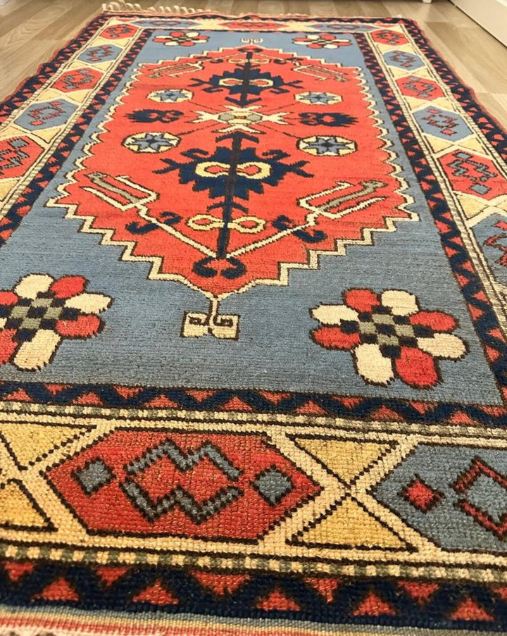 Rare Antique Balıkesir Sındırgı Handwoven Tribal Rug (3.60 ft X 5.90 ft) (110 cm x 180 cm)