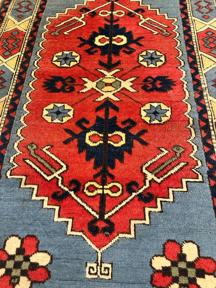 Rare Antique Balıkesir Sındırgı Handwoven Tribal Rug (3.60 ft X 5.90 ft) (110 cm x 180 cm)