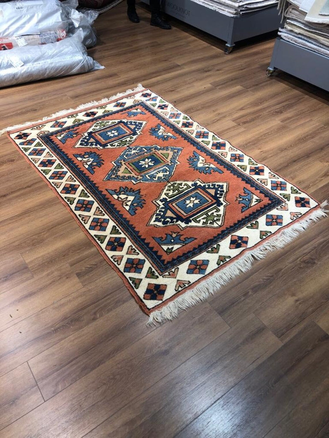 Rare Antique Balıkesir Sındırgı Handwoven Tribal Rug (4.10 ft. X 6.06 ft.) (125 cm x 185 cm)