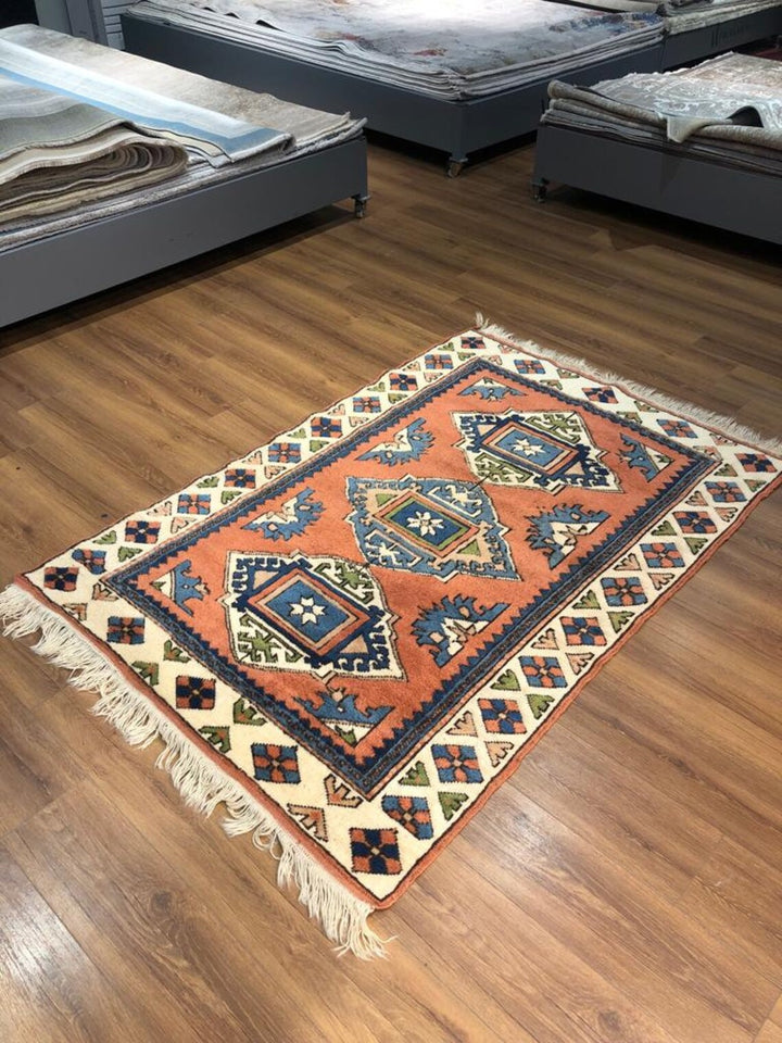 Rare Antique Balıkesir Sındırgı Handwoven Tribal Rug (4.10 ft. X 6.06 ft.) (125 cm x 185 cm)