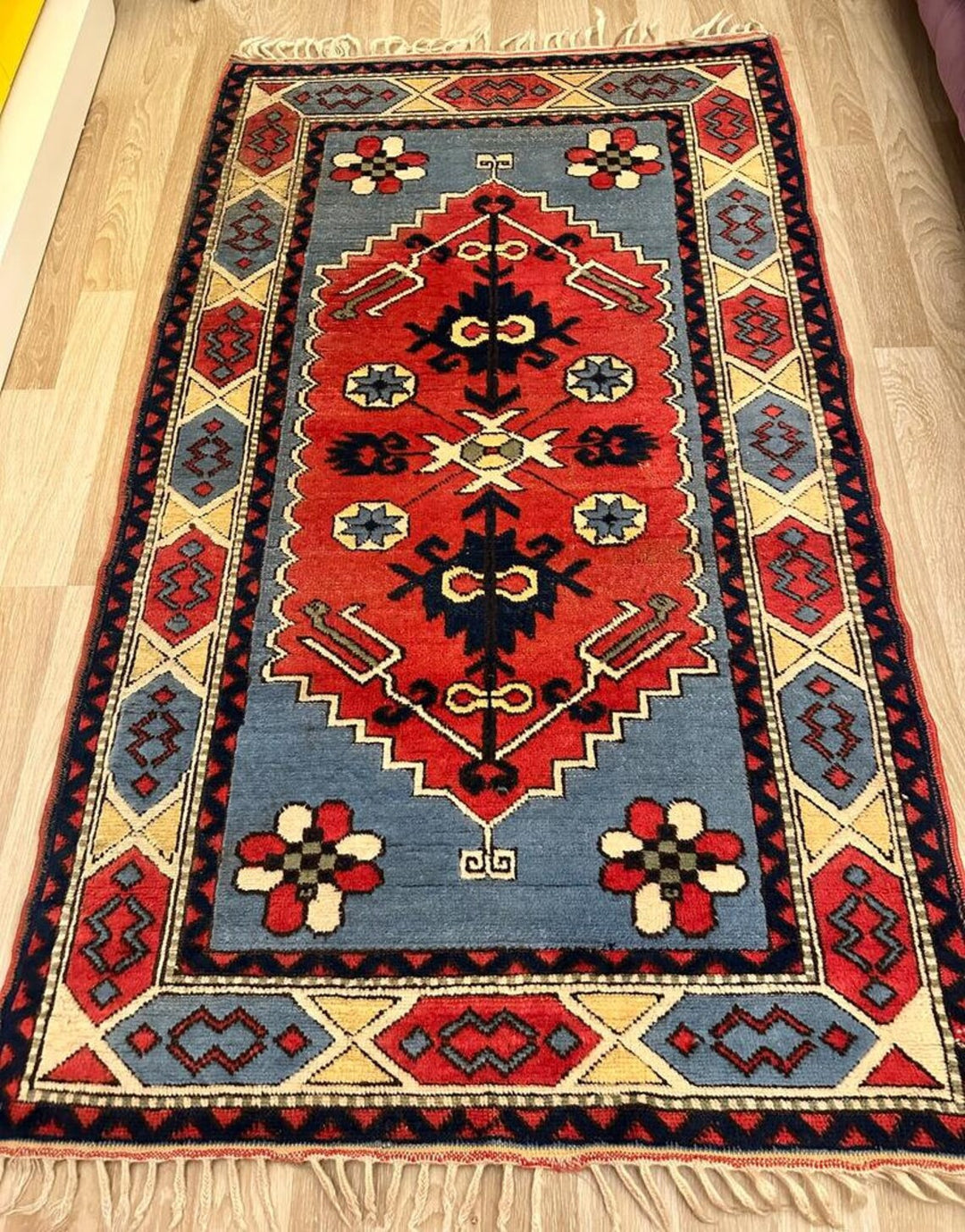 Rare Antique Balıkesir Sındırgı Handwoven Tribal Rug (3.60 ft X 5.90 ft) (110 cm x 180 cm)