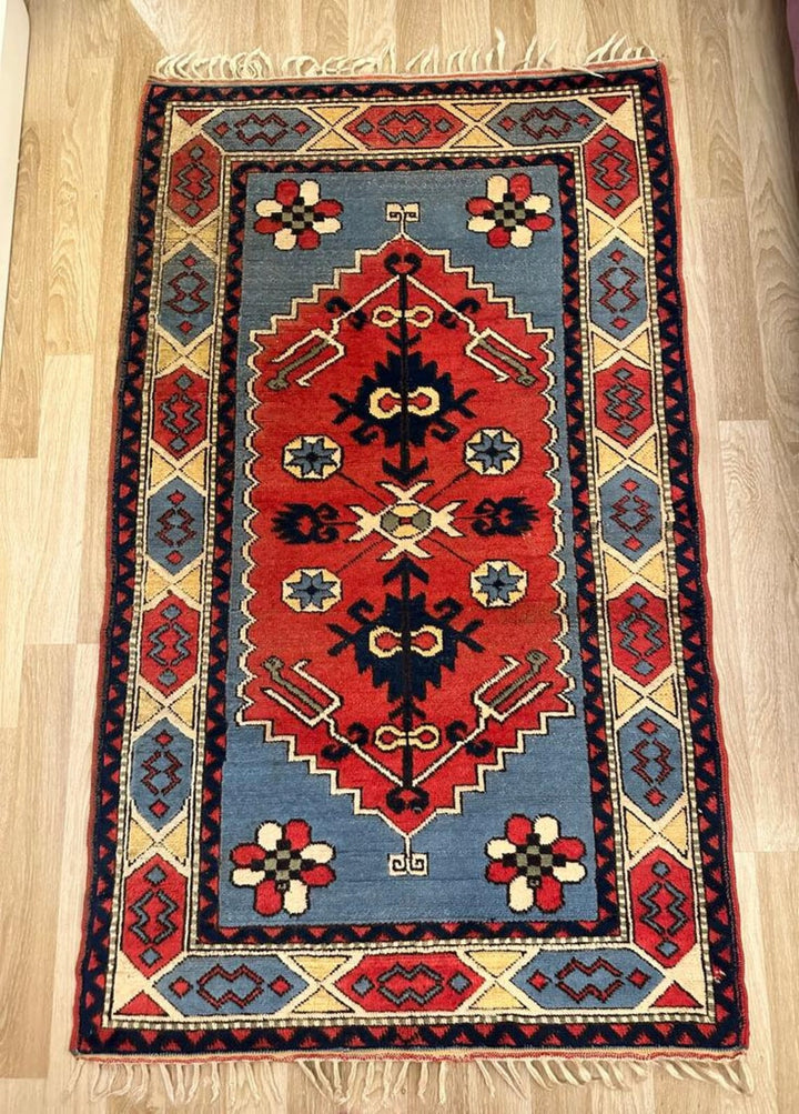 Rare Antique Balıkesir Sındırgı Handwoven Tribal Rug (3.60 ft X 5.90 ft) (110 cm x 180 cm)