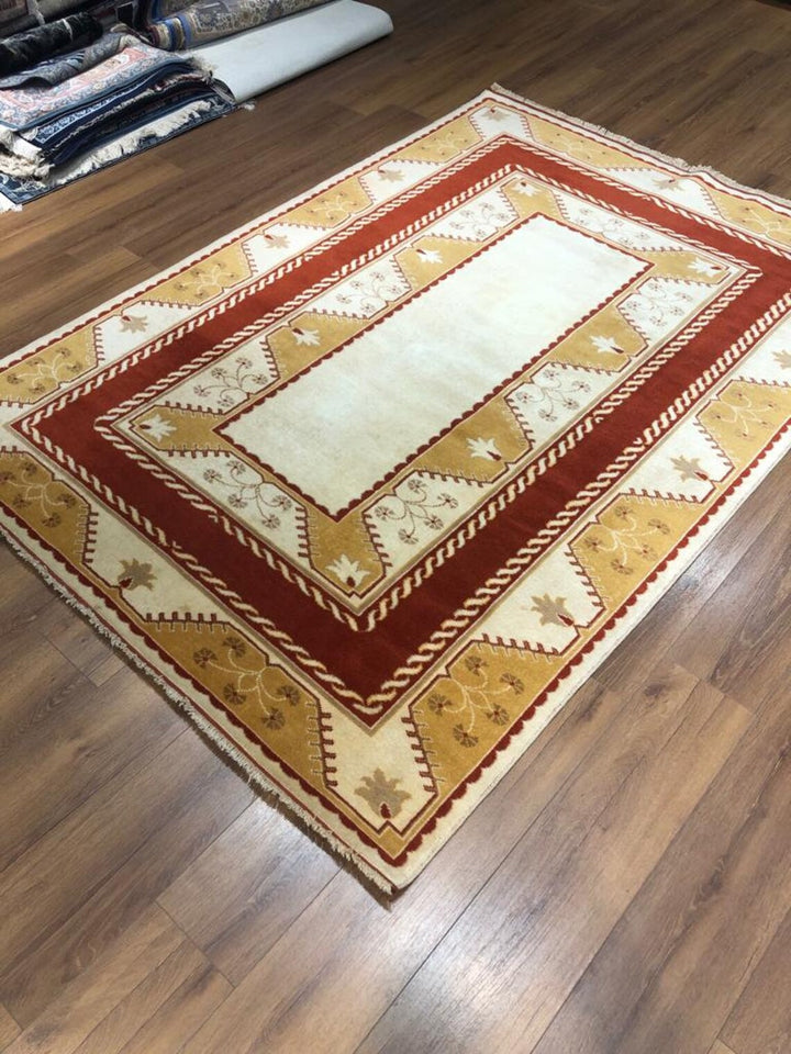 Antique Anatolian Milas Rectangle Rug (5.41 ft. X 7.70 ft.) (165 cm x 235 cm) - Handwoven Vintage Kilim