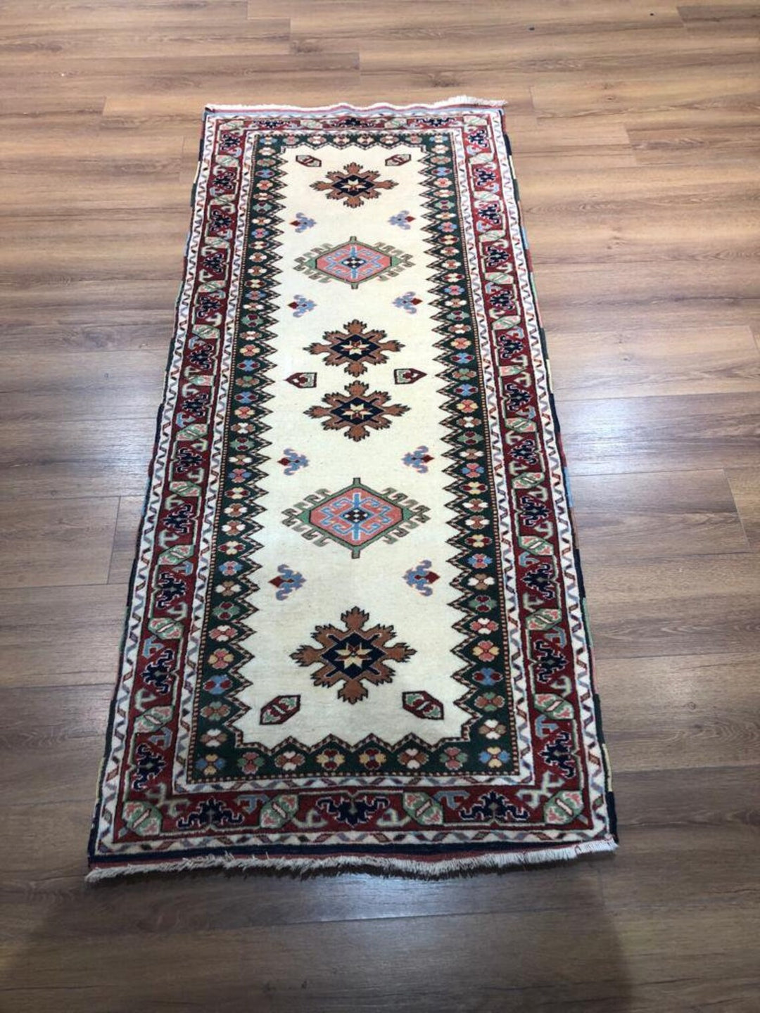 Antique Handwoven Turkish Kilim Runner Rug (2.62 ft. X 6.56 ft.) (80 cm x 200 cm) - 2X7 Vibrant Floral and Geometric Design