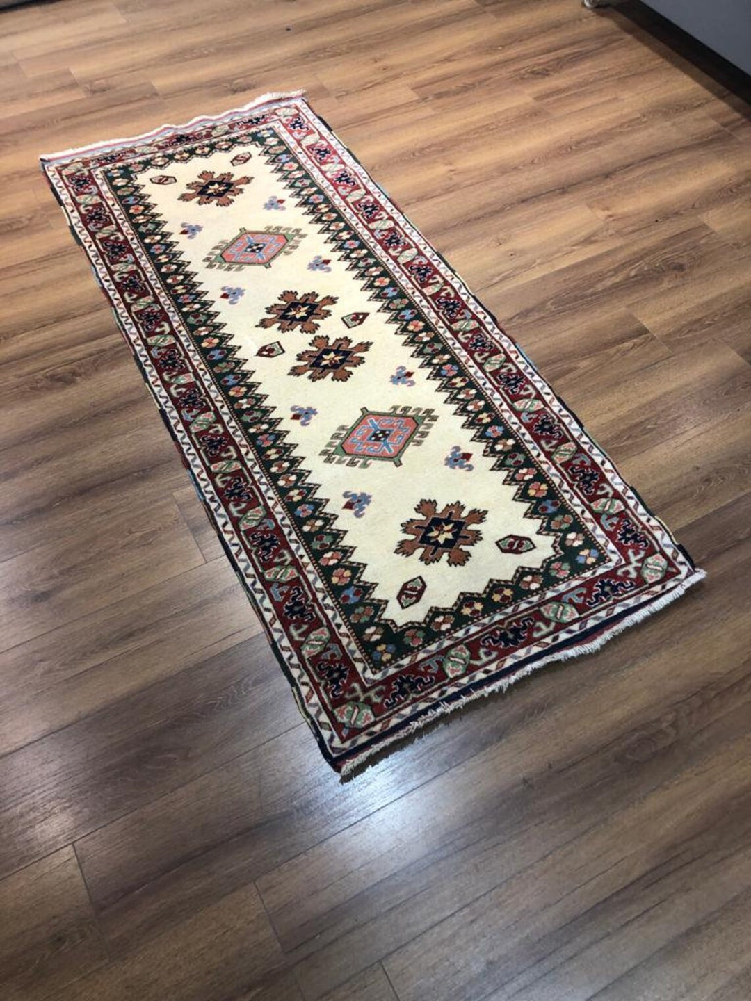 Antique Handwoven Turkish Kilim Runner Rug (2.62 ft. X 6.56 ft.) (80 cm x 200 cm) - 2X7 Vibrant Floral and Geometric Design