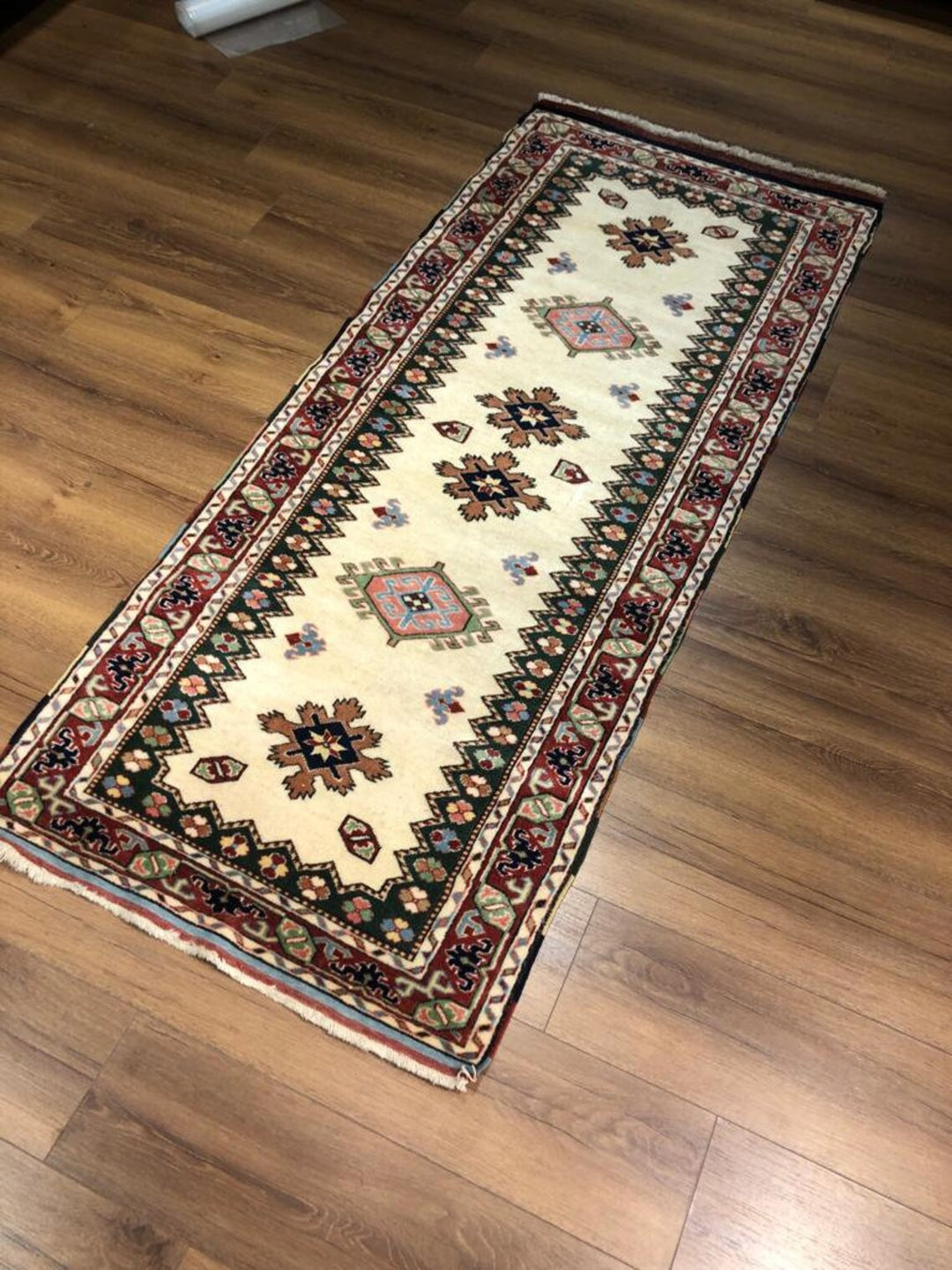 Antique Handwoven Turkish Kilim Runner Rug (2.62 ft. X 6.56 ft.) (80 cm x 200 cm) - 2X7 Vibrant Floral and Geometric Design