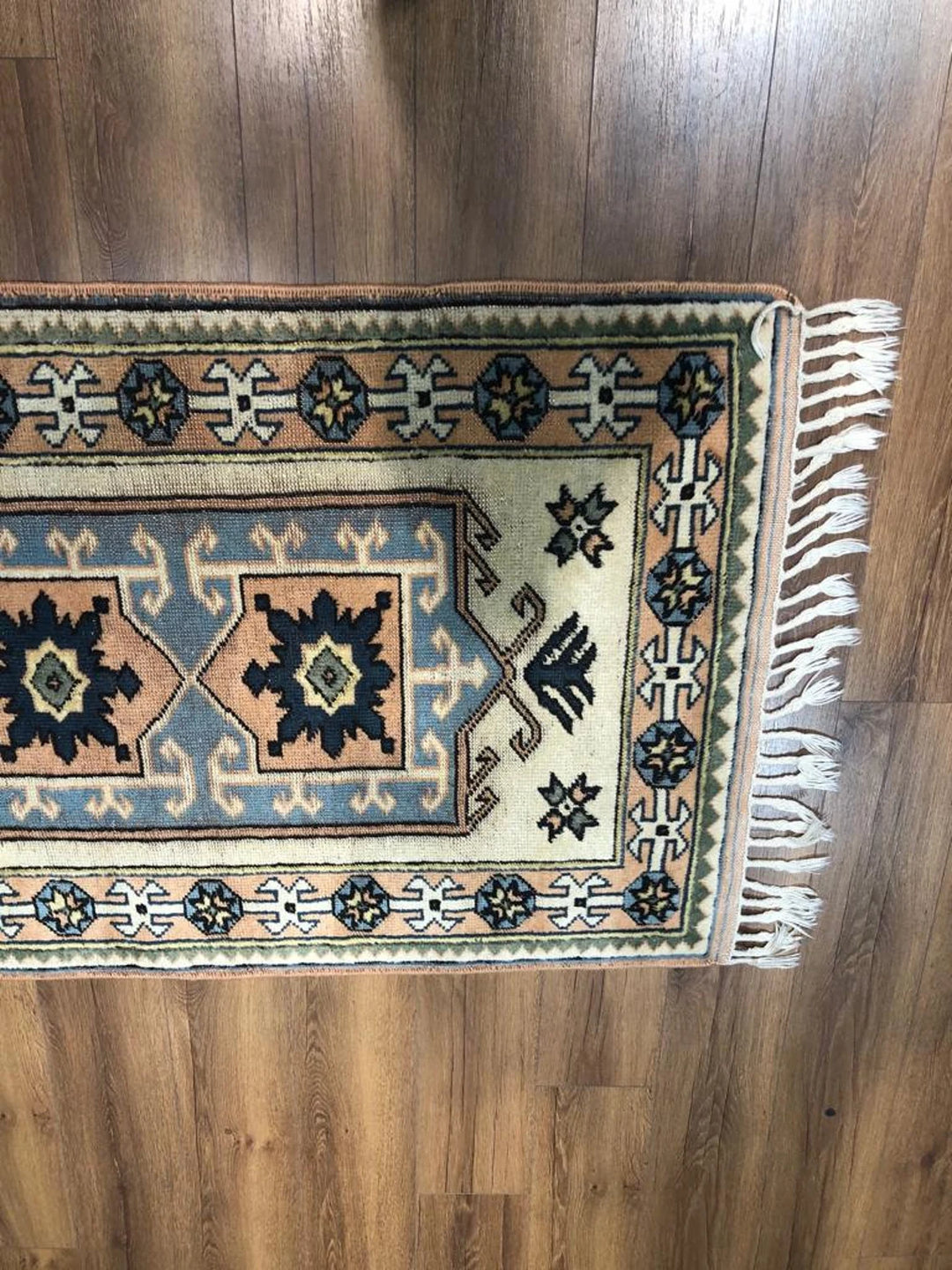 Handwoven Wool Kilim from Balıkesir Sındırgı - (1.64 ft X 4.92 ft) (50 cm x 150 cm)