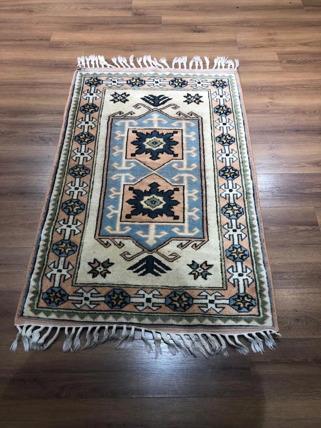 Handwoven Wool Kilim from Balıkesir Sındırgı - (1.64 ft X 4.92 ft) (50 cm x 150 cm)