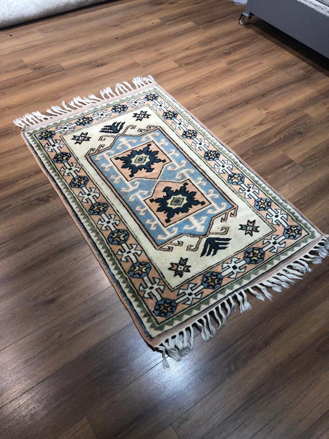 Handwoven Wool Kilim from Balıkesir Sındırgı - (1.64 ft X 4.92 ft) (50 cm x 150 cm)