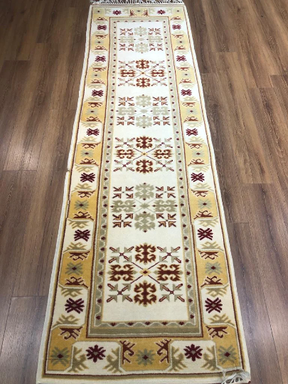 Antique Handwoven Turkish Kilim Runner Rug (2.78 ft. X 9.35 ft.) (85 cm x 285 cm) - 3X9 Turkish Kilim