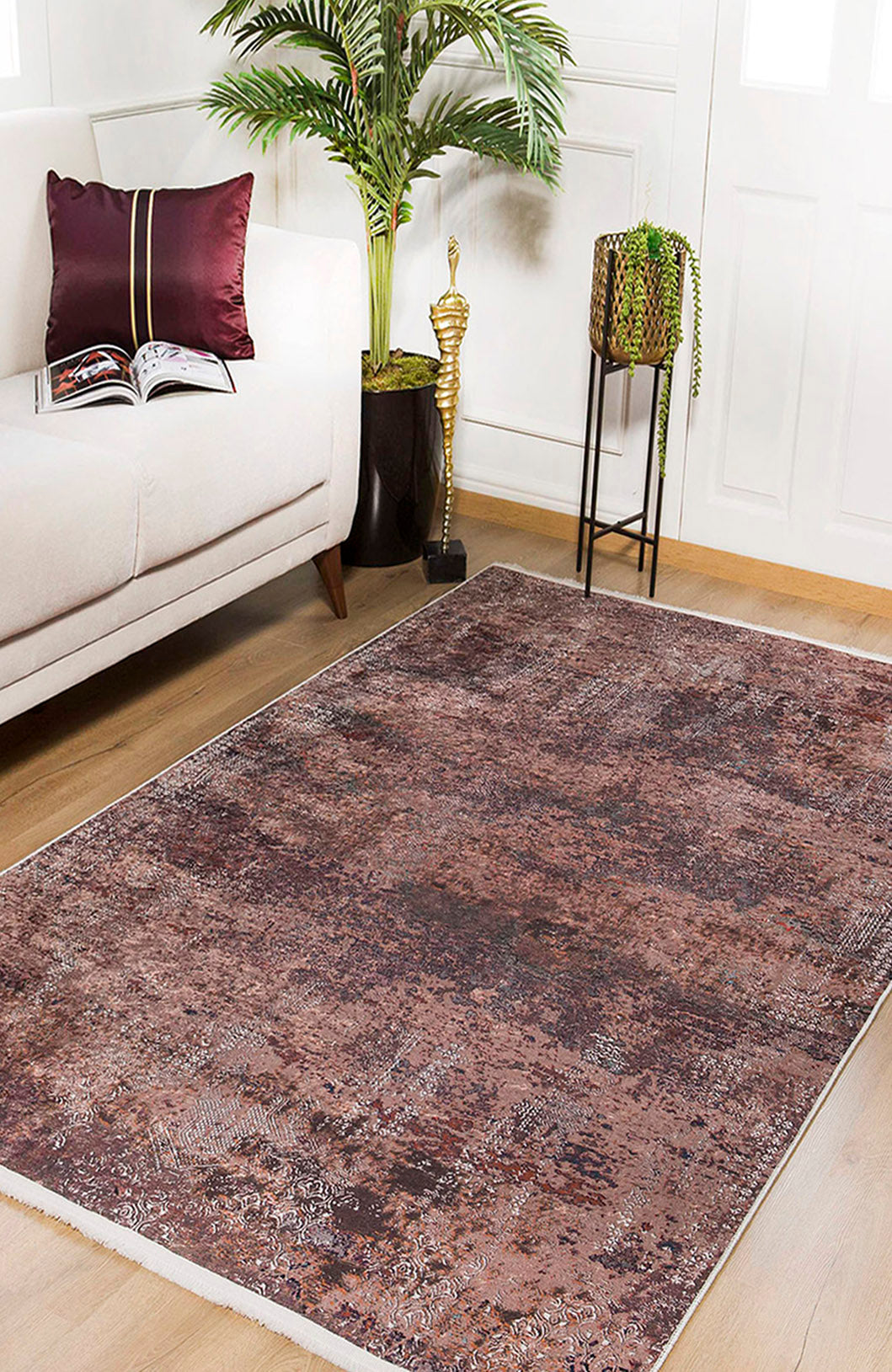 machine-washable-area-rug-Abstract-Modern-Collection-Bronze-Brown-JR1427