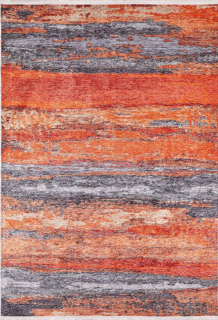 machine-washable-area-rug-Brushed-Modern-Collection-Orange-JR431