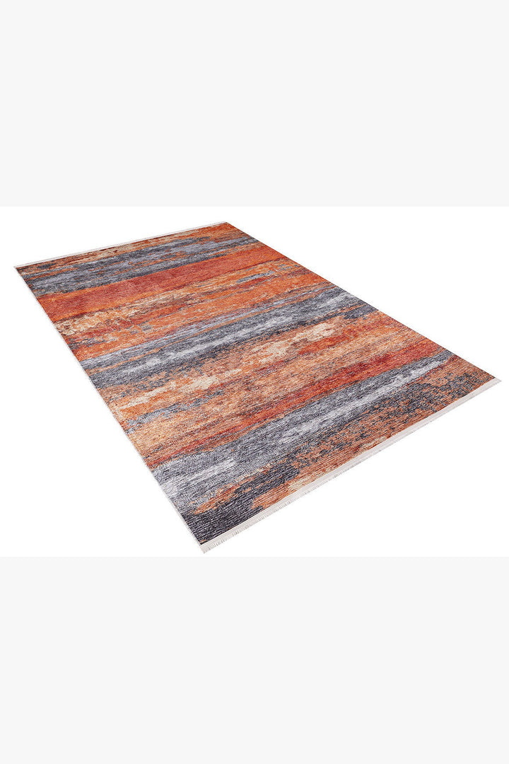 machine-washable-area-rug-Brushed-Modern-Collection-Orange-JR431