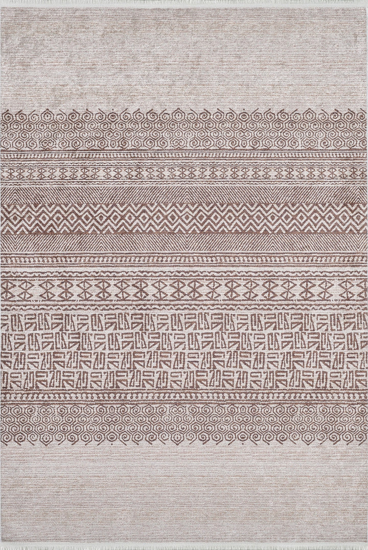 machine-washable-area-rug-Bohemian-Collection-Bronze-Brown-Cream-Beige-JR1586