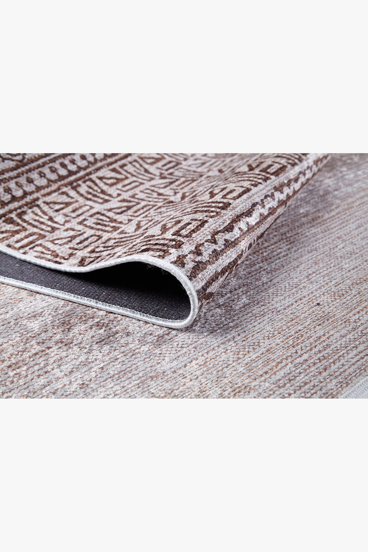 machine-washable-area-rug-Bohemian-Collection-Bronze-Brown-Cream-Beige-JR1586