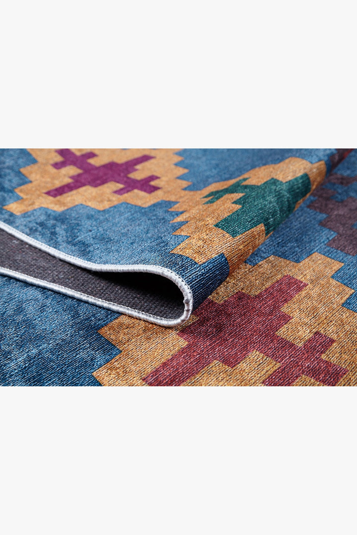 machine-washable-area-rug-Tribal-Ethnic-Collection-Blue-JR1599