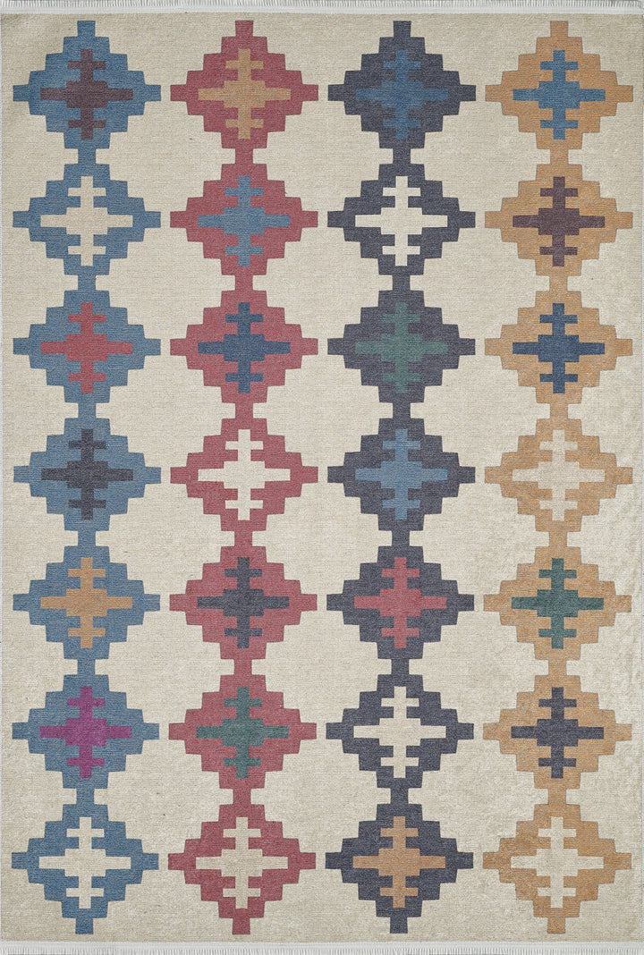 machine-washable-area-rug-Tribal-Ethnic-Collection-Cream-Beige-JR1600