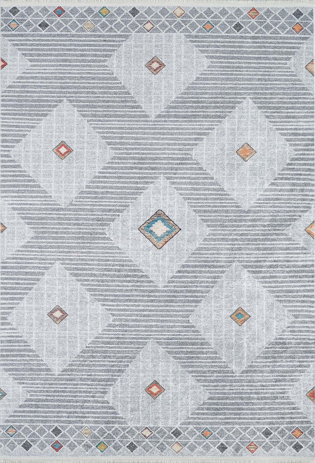 machine-washable-area-rug-Bohemian-Collection-Gray-Anthracite-JR1645