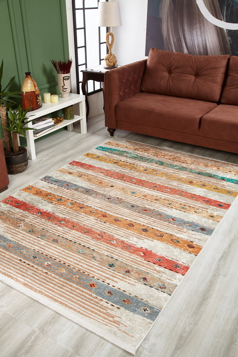 machine-washable-area-rug-Tribal-Ethnic-Collection-Multicolor-JR1669