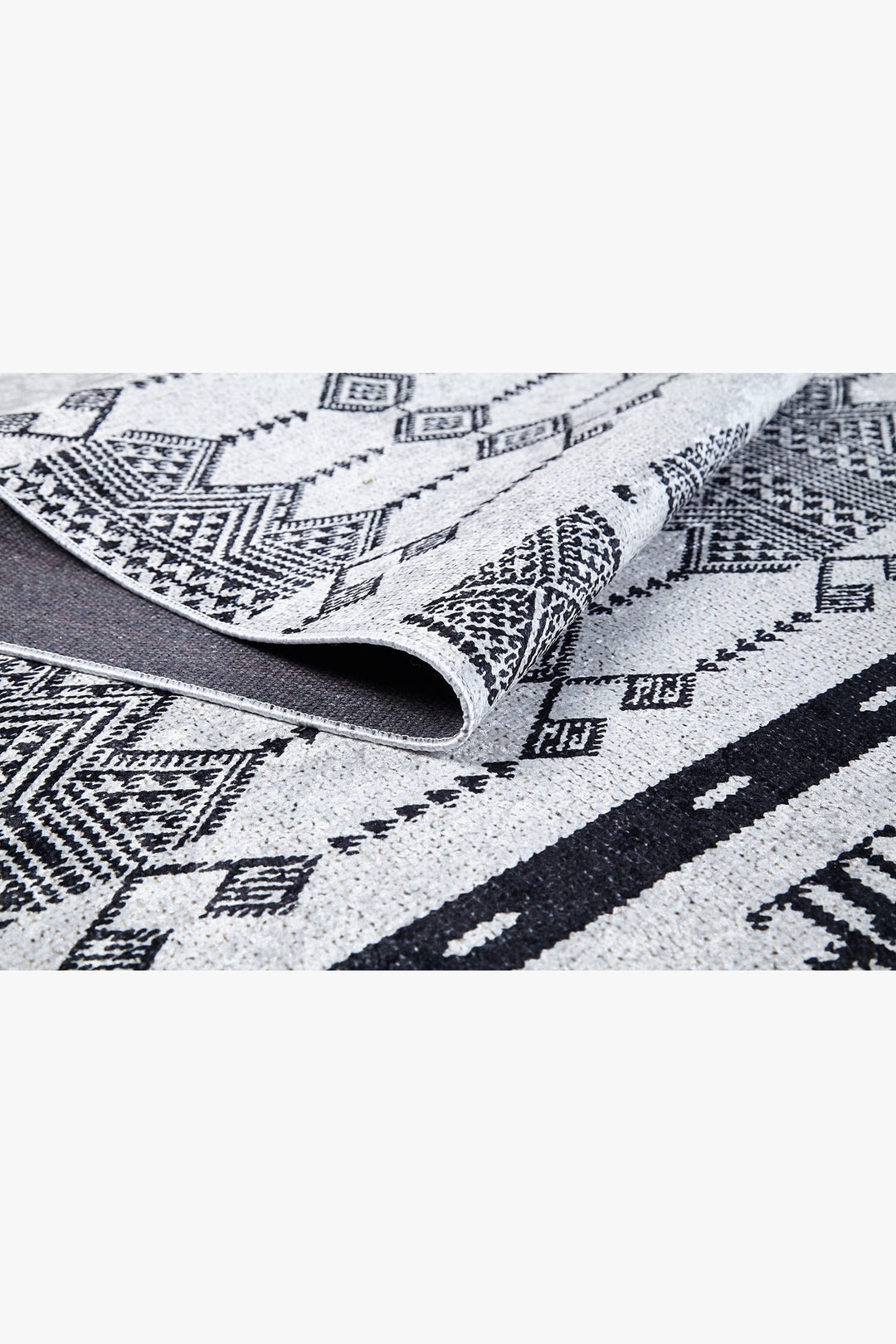 machine-washable-area-rug-Bohemian-Collection-Gray-Anthracite-JR1706