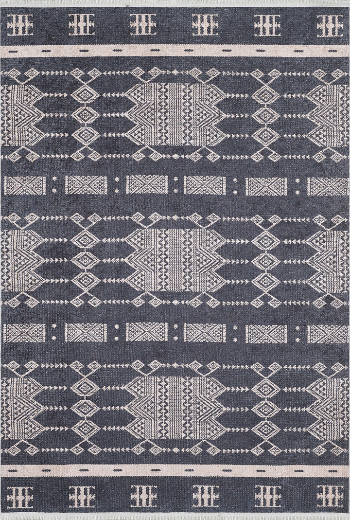 machine-washable-area-rug-Bohemian-Collection-Gray-Anthracite-JR1707