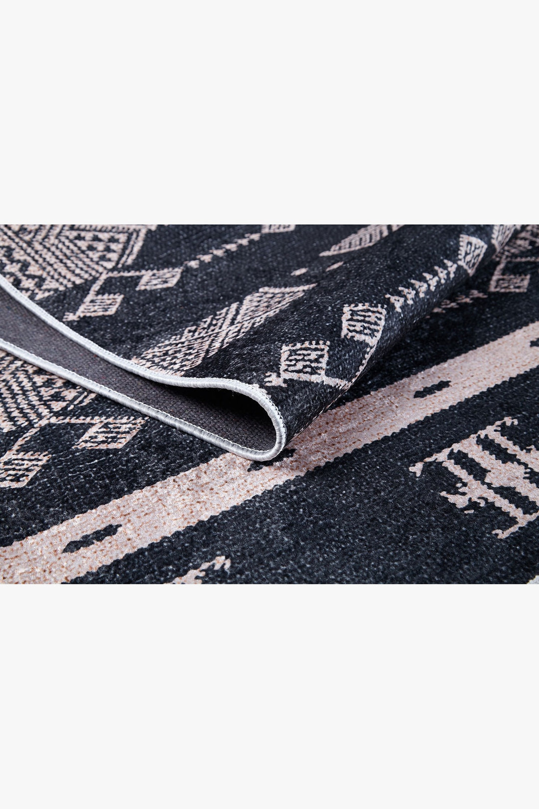 machine-washable-area-rug-Bohemian-Collection-Gray-Anthracite-JR1707