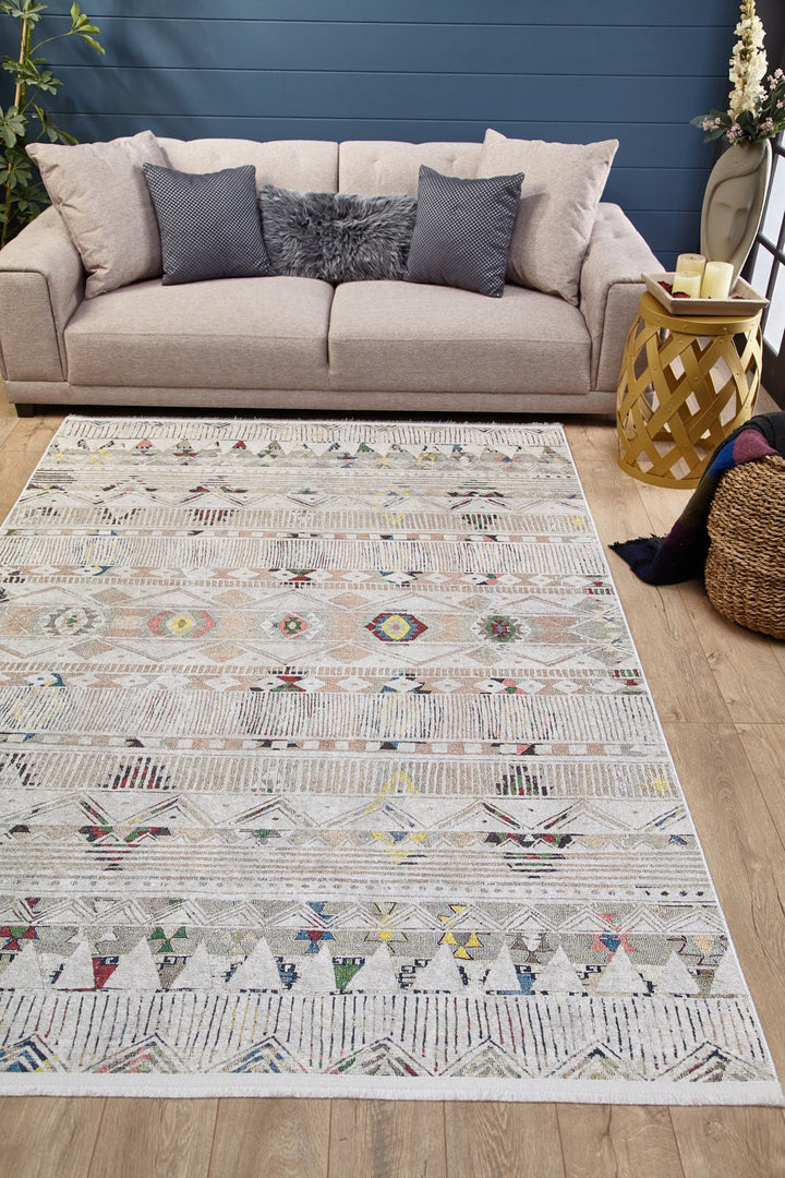 machine-washable-area-rug-Tribal-Ethnic-Collection-Cream-Beige-JR1716