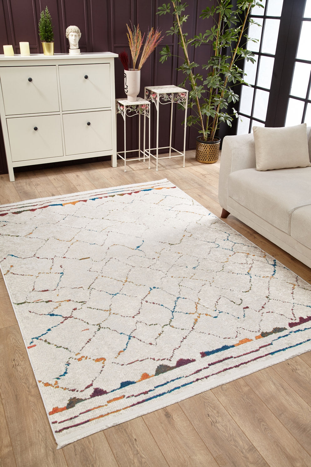 machine-washable-area-rug-Trellis-Lattice-Modern-Collection-Cream-Beige-JR1728