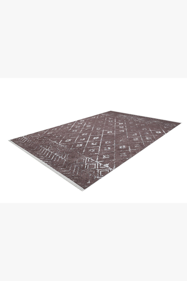 machine-washable-area-rug-Bohemian-Trellis-Lattice-Modern-Collection-Bronze-Brown-JR1838