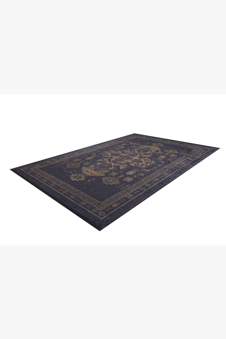 machine-washable-area-rug-Medallion-Tribal-Ethnic-Collection-Black-JR1890