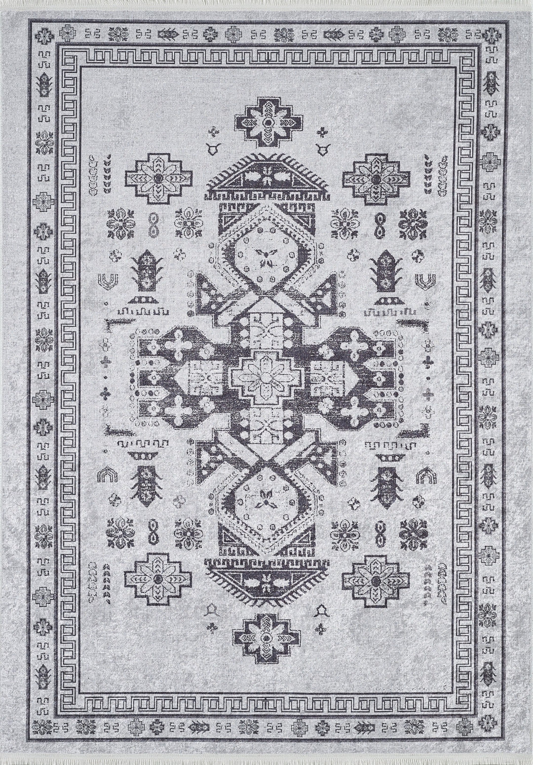 machine-washable-area-rug-Medallion-Tribal-Ethnic-Collection-Gray-Anthracite-JR1893