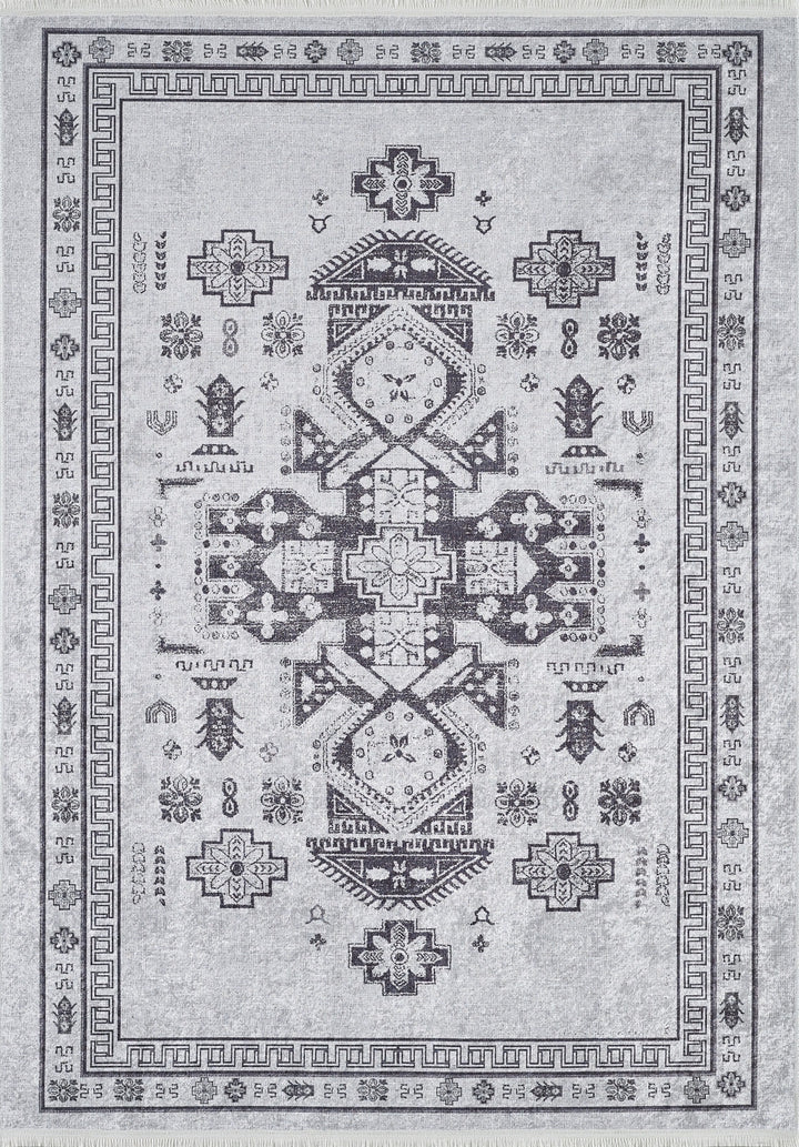 machine-washable-area-rug-Medallion-Tribal-Ethnic-Collection-Gray-Anthracite-JR1893