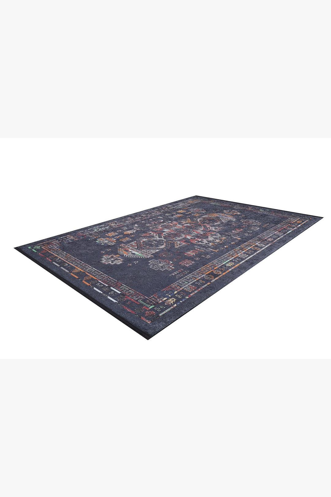 machine-washable-area-rug-Medallion-Tribal-Ethnic-Collection-Black-JR1895