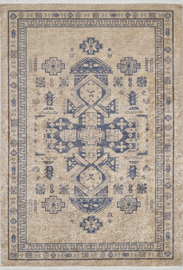 machine-washable-area-rug-Medallion-Tribal-Ethnic-Collection-Cream-Beige-JR1896