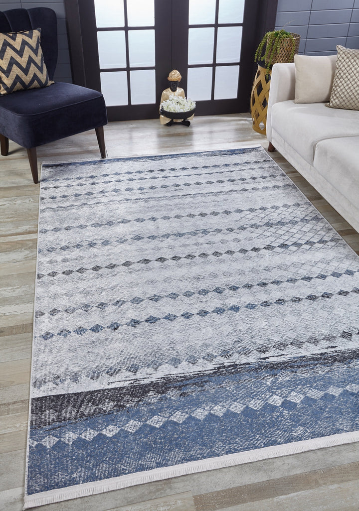 machine-washable-area-rug-Bohemian-Collection-Gray-Anthracite-JR1974