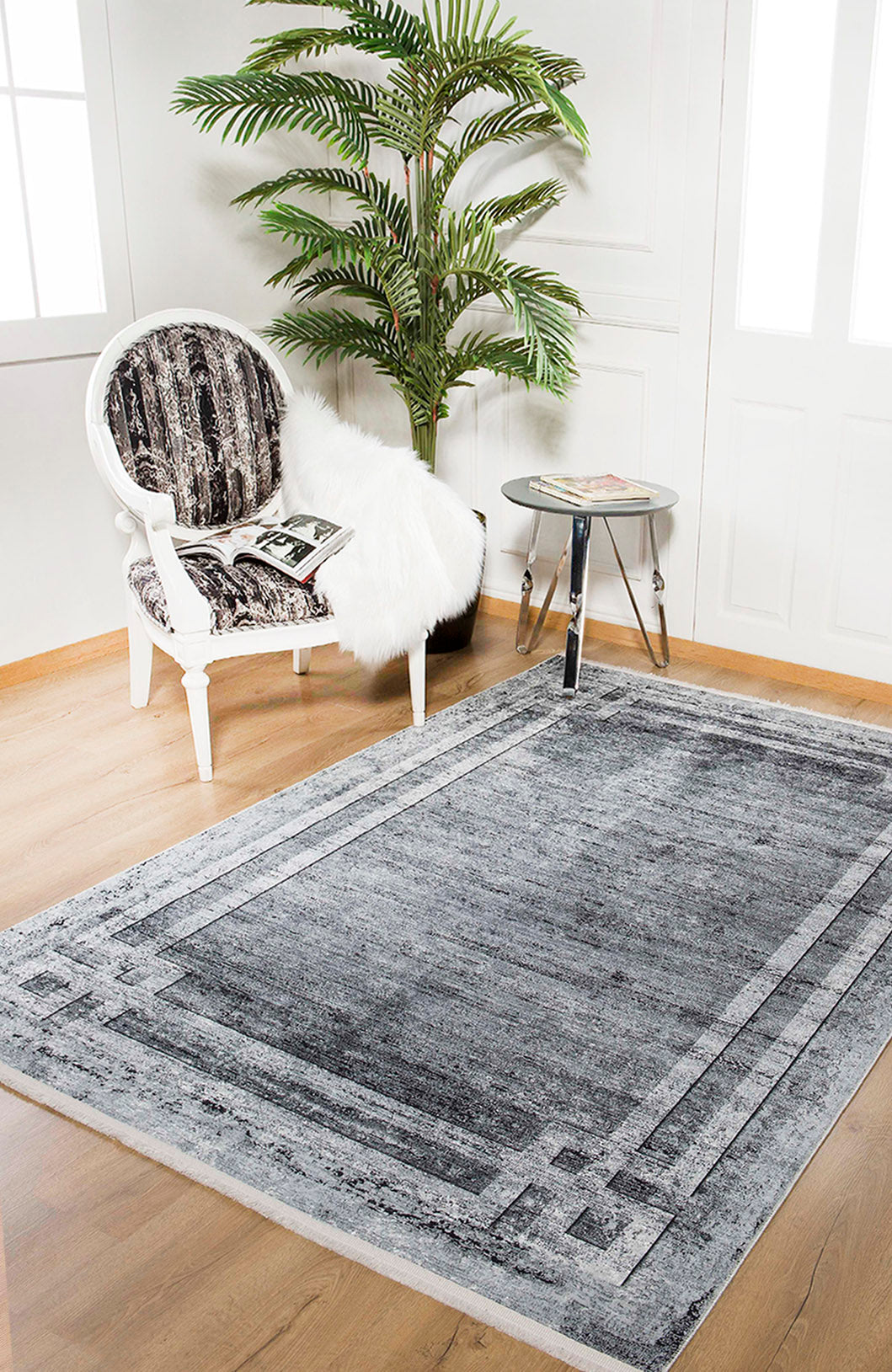 machine-washable-area-rug-Bordered-Modern-Collection-Gray-Anthracite-JR1162