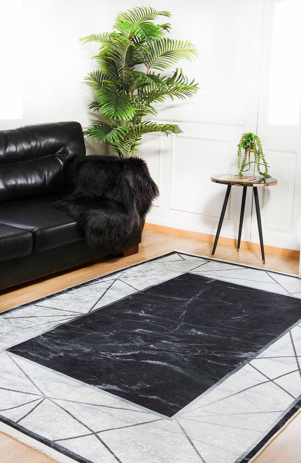 machine-washable-area-rug-Bordered-Modern-Collection-Black-JR1532