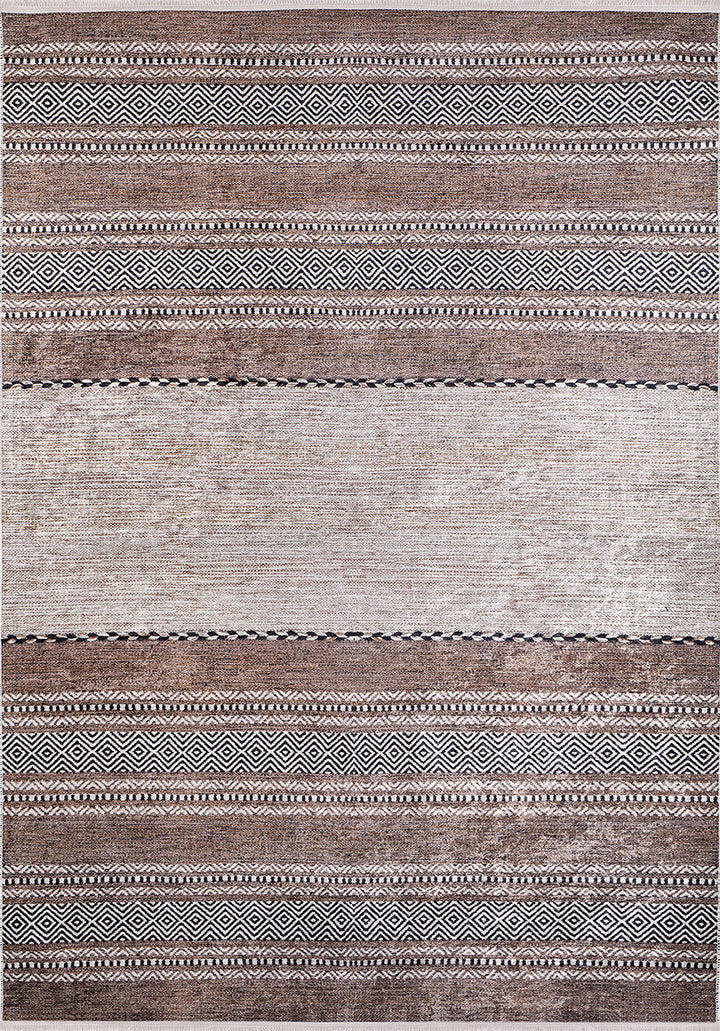 machine-washable-area-rug-Stripe-Modern-Collection-Bronze-Brown-JR1547