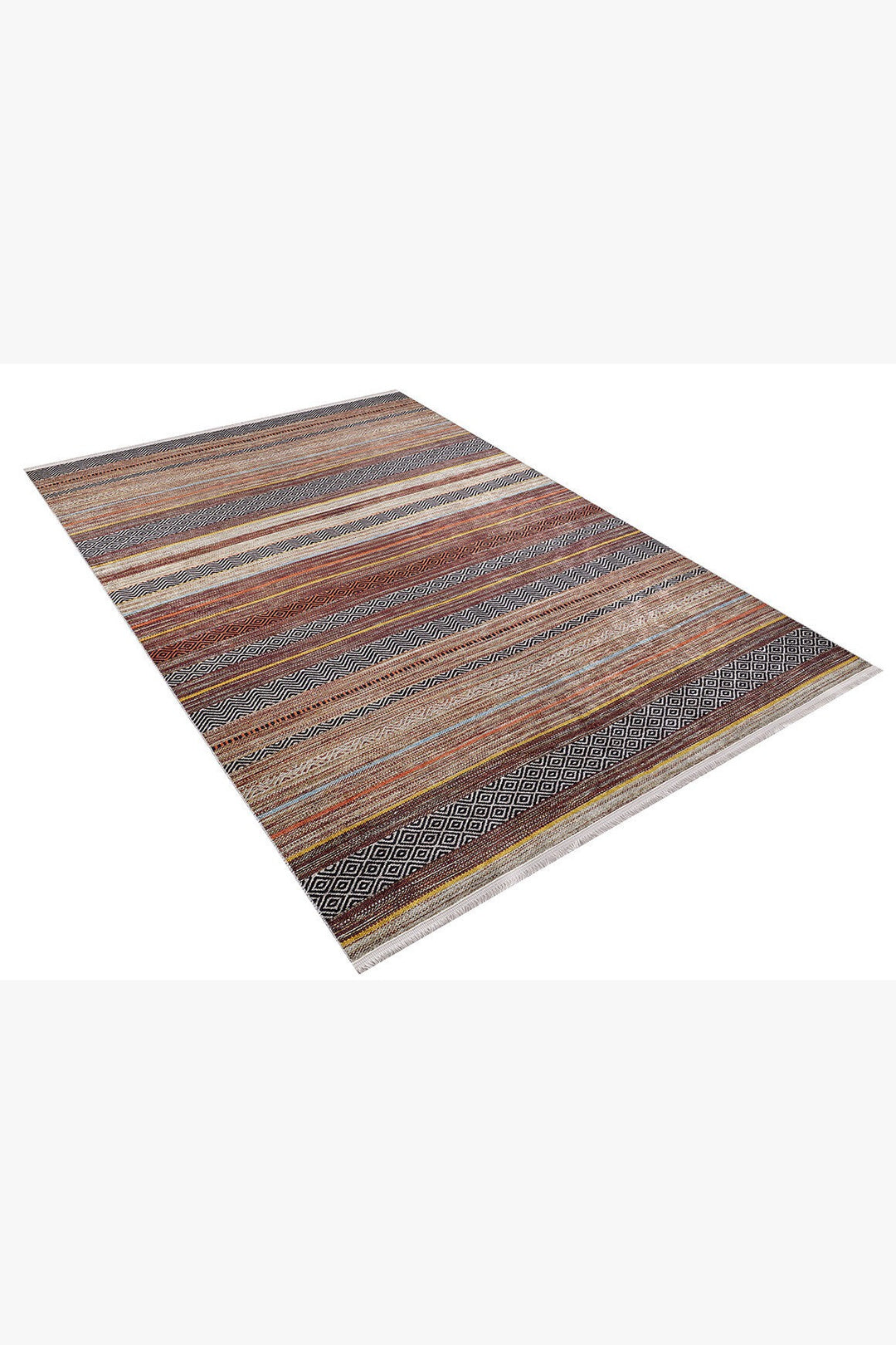 machine-washable-area-rug-Stripe-Modern-Collection-Bronze-Brown-JR1549