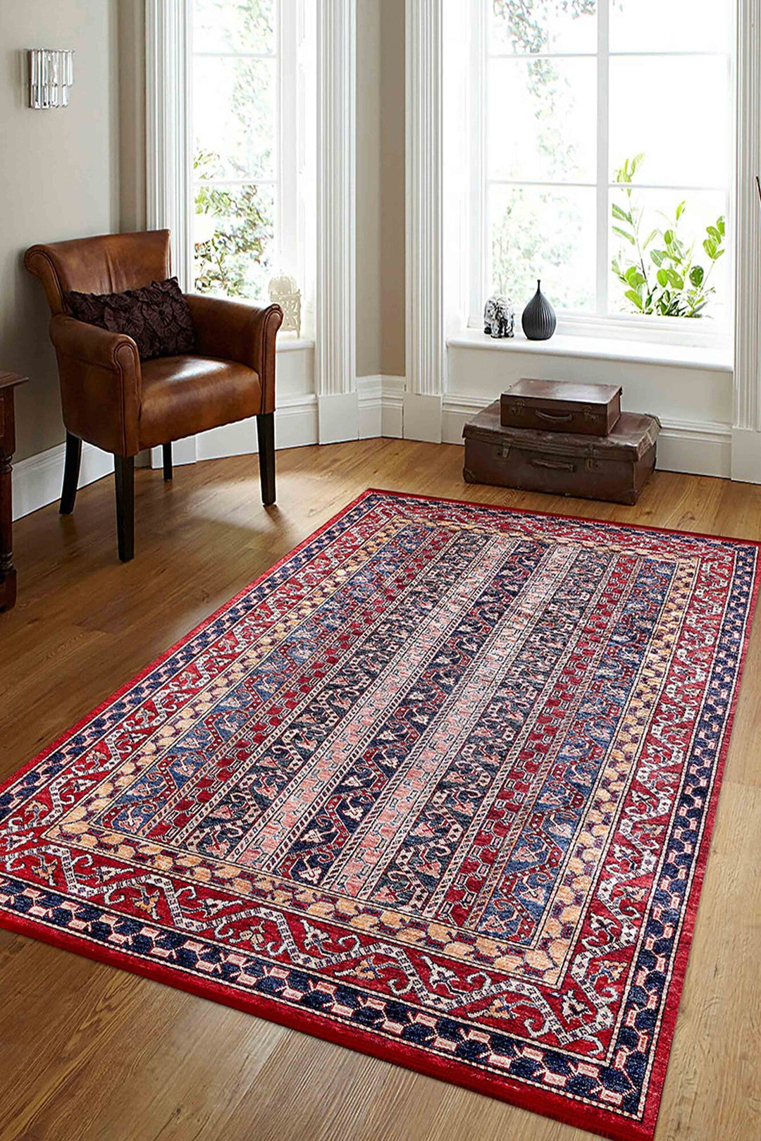 machine-washable-area-rug-Traditional-Collection-Red-JR41