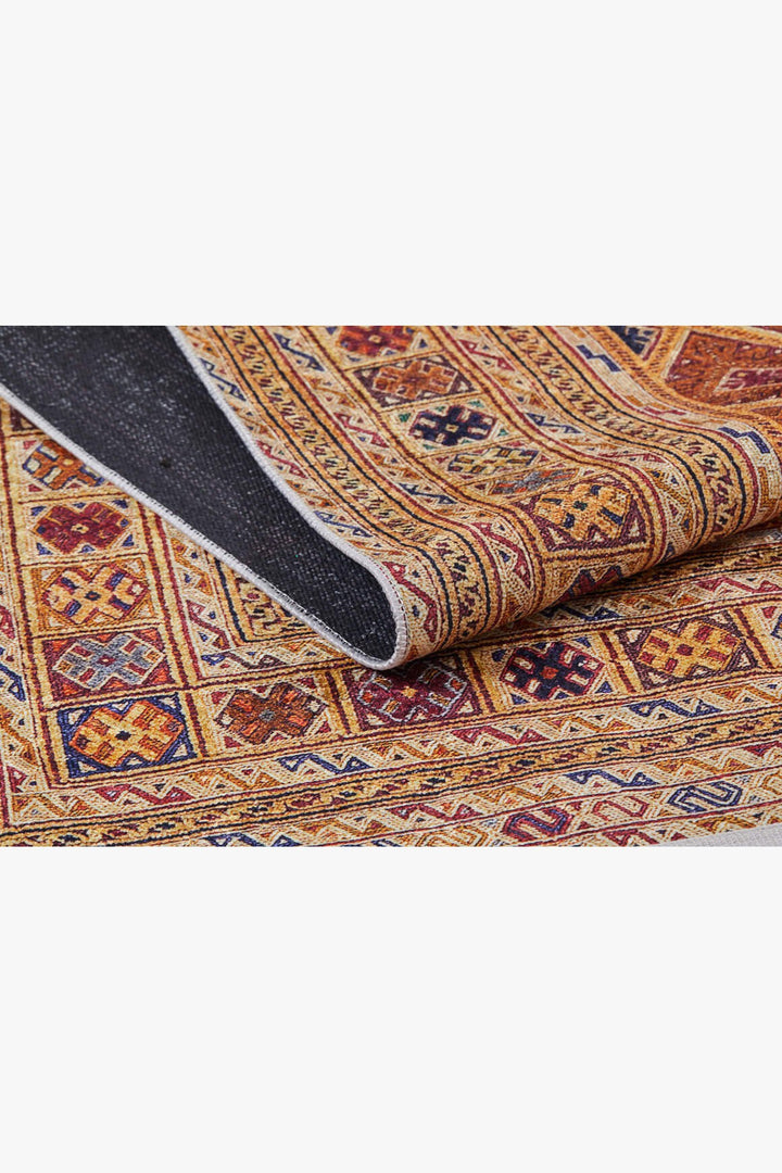 machine-washable-area-rug-Traditional-Collection-Orange-JR44