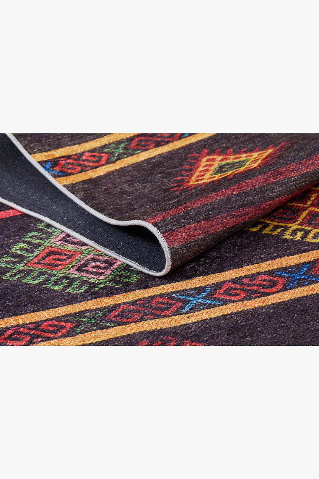 machine-washable-area-rug-Tribal-Ethnic-Collection-Multicolor-Red-JR1088