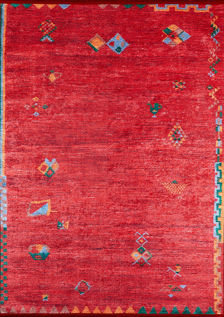 machine-washable-area-rug-Tribal-Ethnic-Collection-Red-JR1128