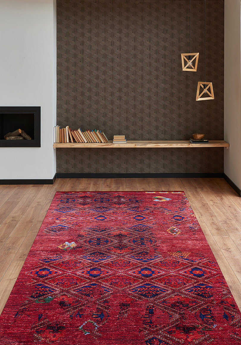 machine-washable-area-rug-Traditional-Collection-Red-JR1133