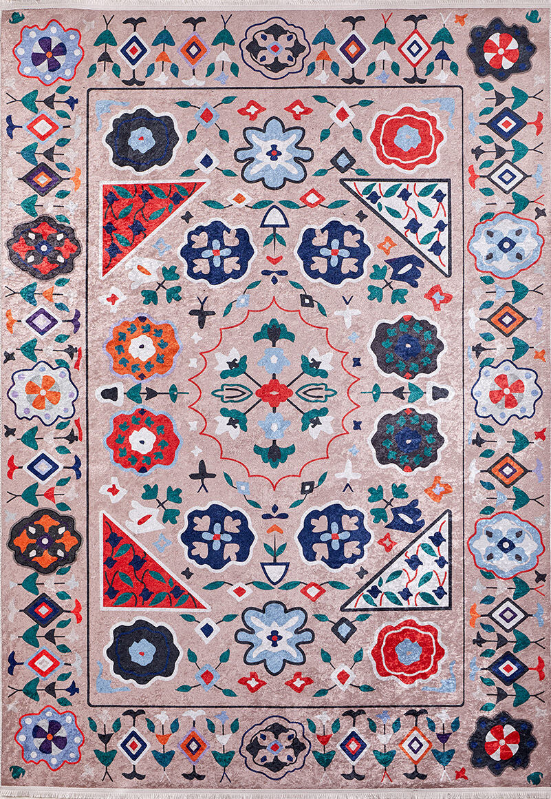 machine-washable-area-rug-Tribal-Ethnic-Collection-Multicolor-JR1524