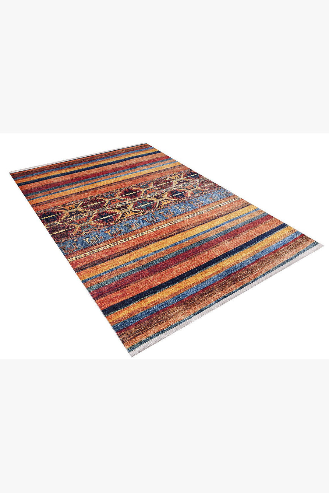 machine-washable-area-rug-Tribal-Ethnic-Stripe-Modern-Collection-Multicolor-Red-JR860