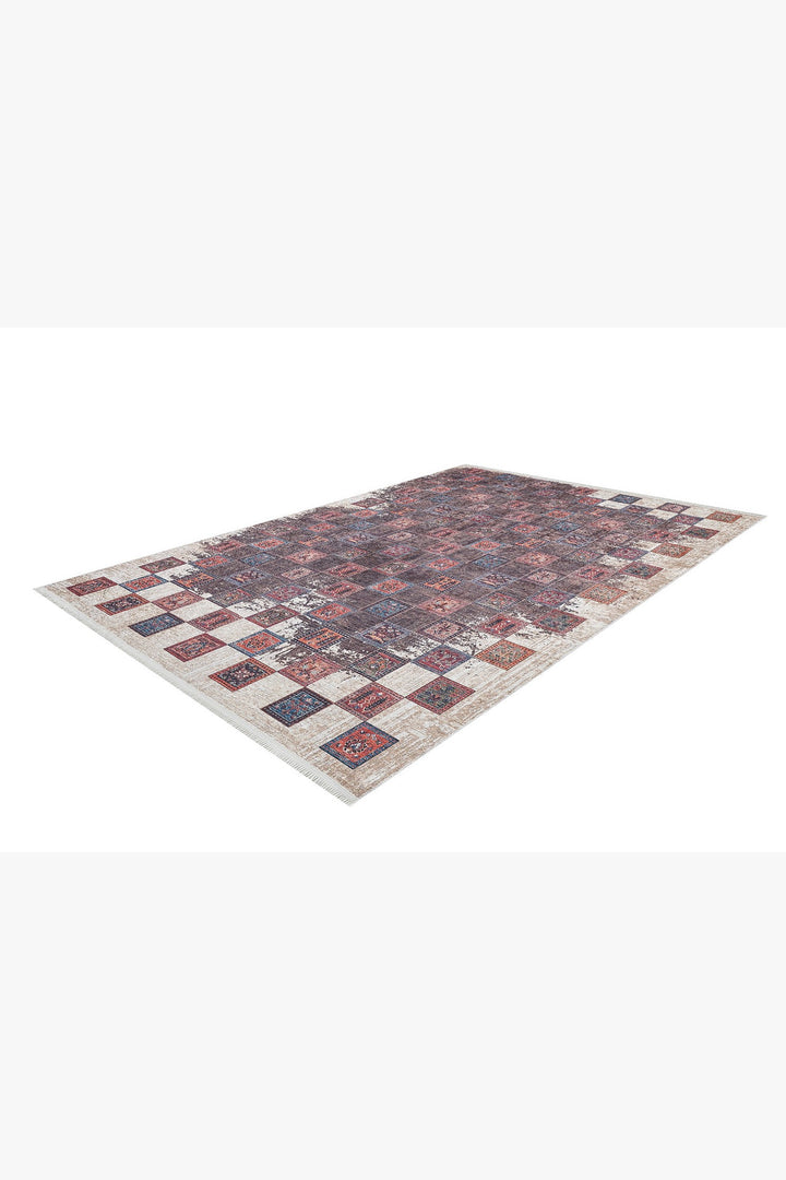 machine-washable-area-rug-Plaid-Modern-Collection-Bronze-Brown-Red-JR1574